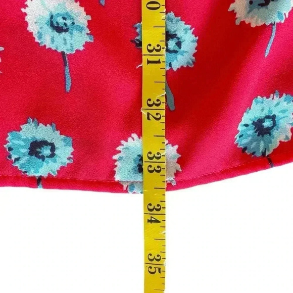 J Crew Dandelion Print Long Sleeve Dress Womens 2 Ruffle Elastic Cuff & Waist - Picture 13 of 15